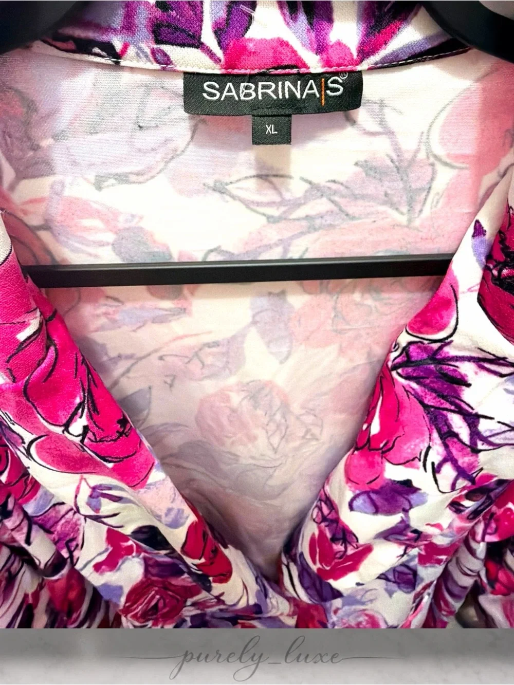 Sabrina's Pink & Purple Floral Blazer Jacket - Picture 2 of 3